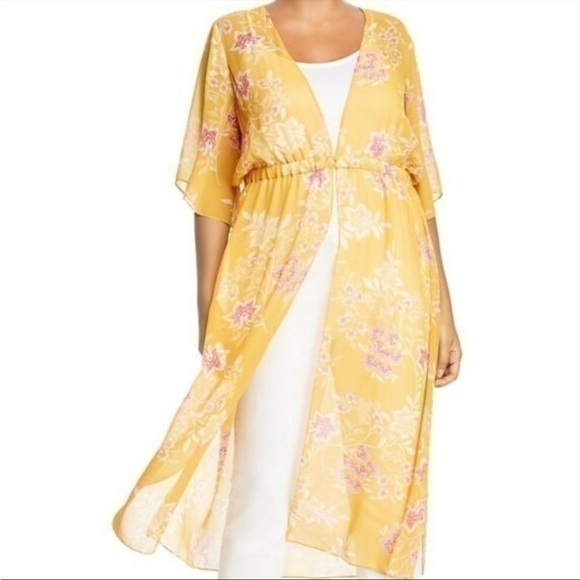 Vince Camuto Amber Sun Floral Kimono Duster - Picture 1 of 10